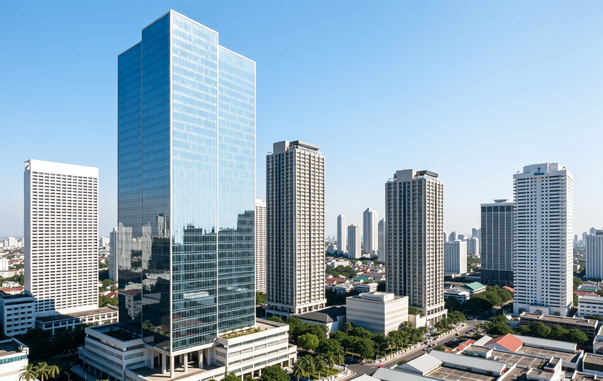 Bangkok Sathorn District Skyline